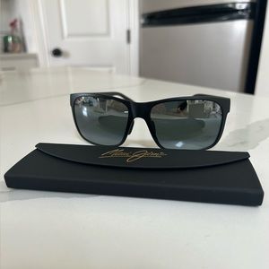 Maui Jim Grey Red Sands Black Matte Sunglasses